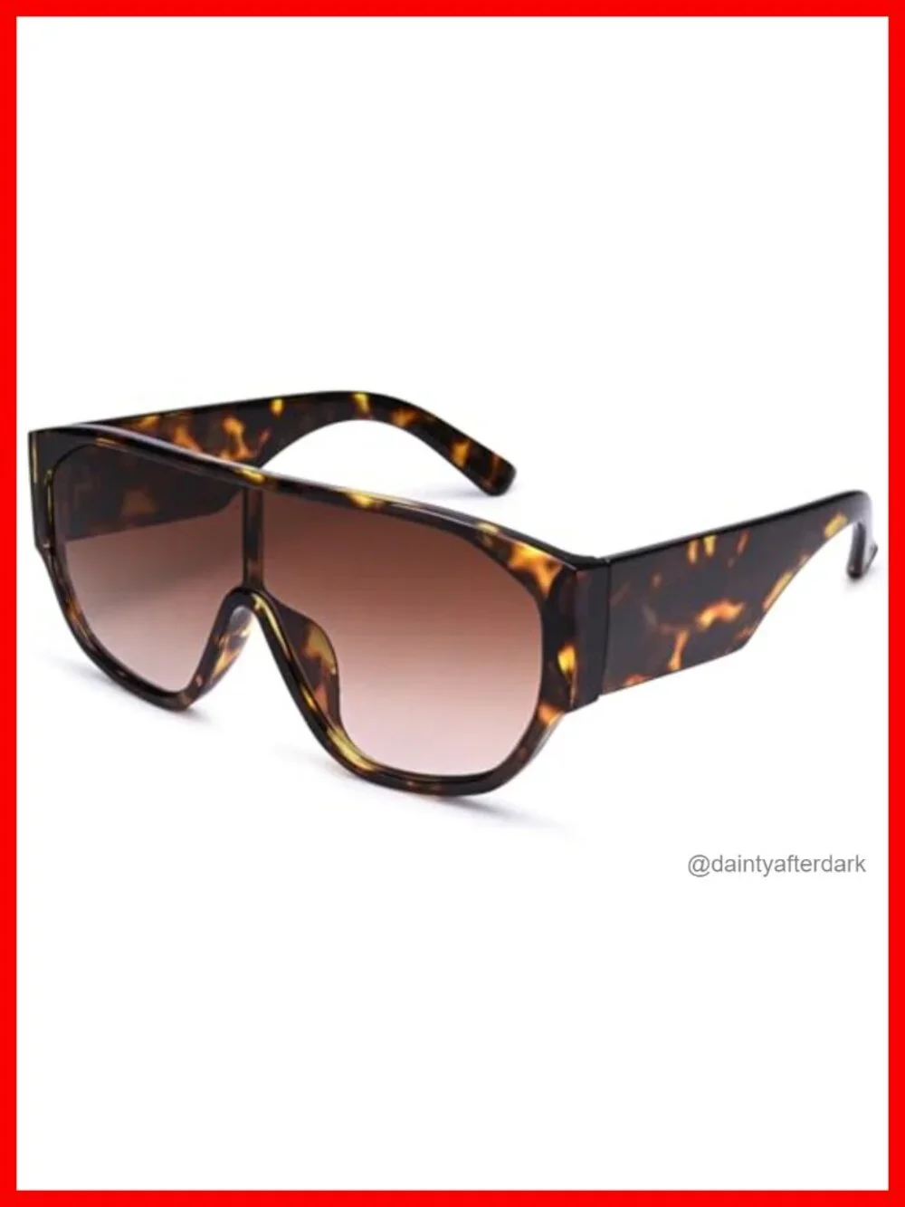Oversized Square Aviator Sunglasses Women Retro Thick Frame UV400